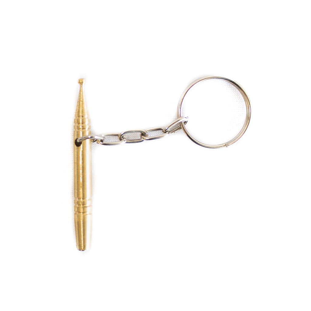 Lapiz 1 punta llavero dorado
