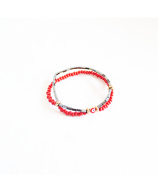 Pulsera doble ojo obsidiana