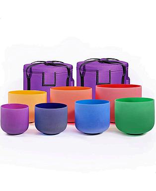 Kit Cuenco Chakras Quarzo colores