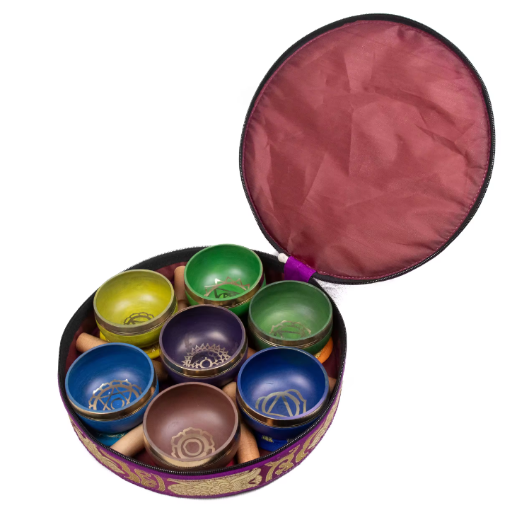 Kit cuenco chakras metal