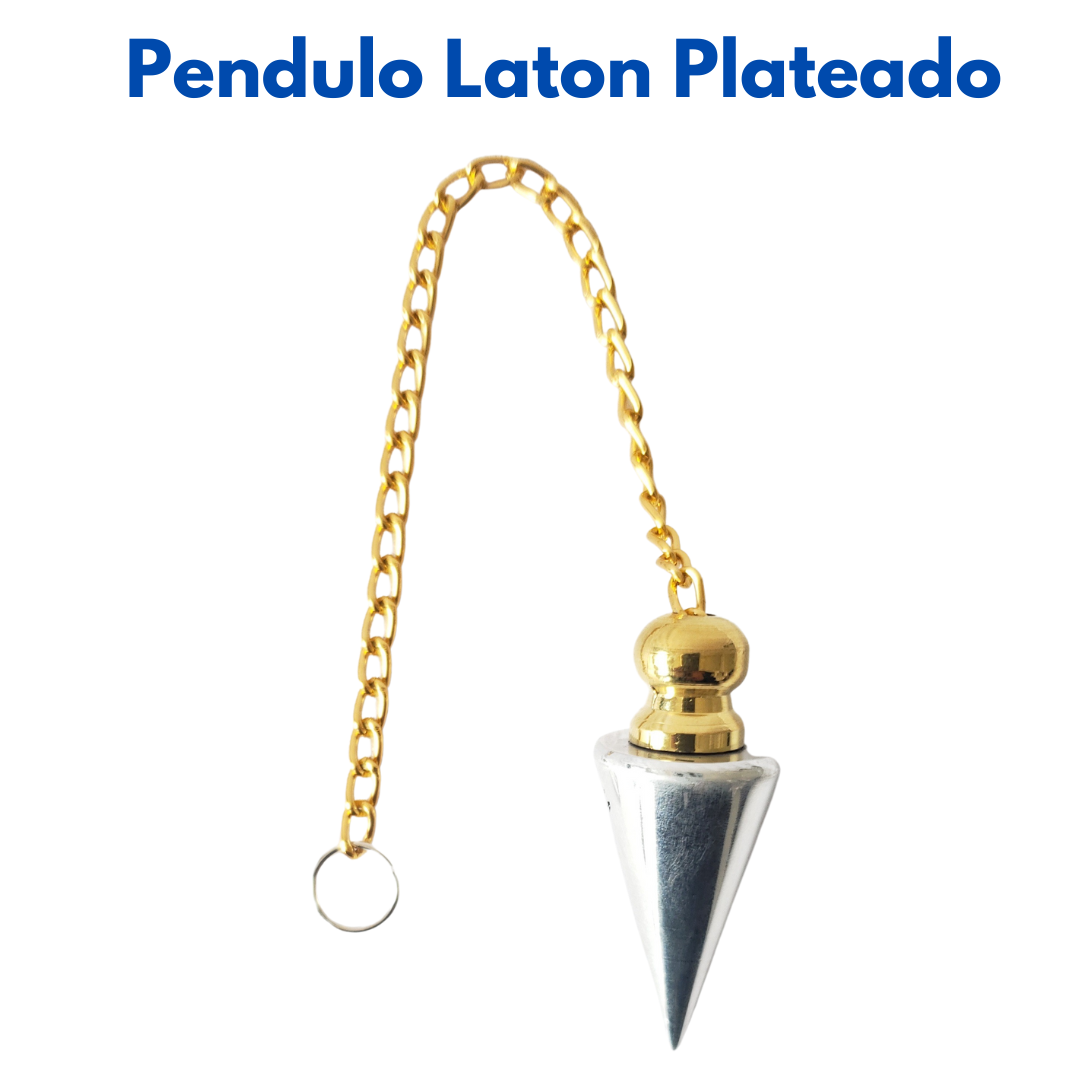 PÉNDULO DE LATÓN PLATEADO